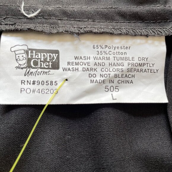 Happy Chef Uniform Coat Jacket Restaurant Hotel Cook Shirt L u - Picture 6 of 7